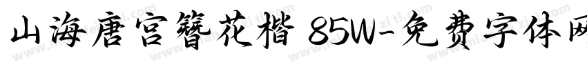 山海唐宫簪花楷 85W字体转换